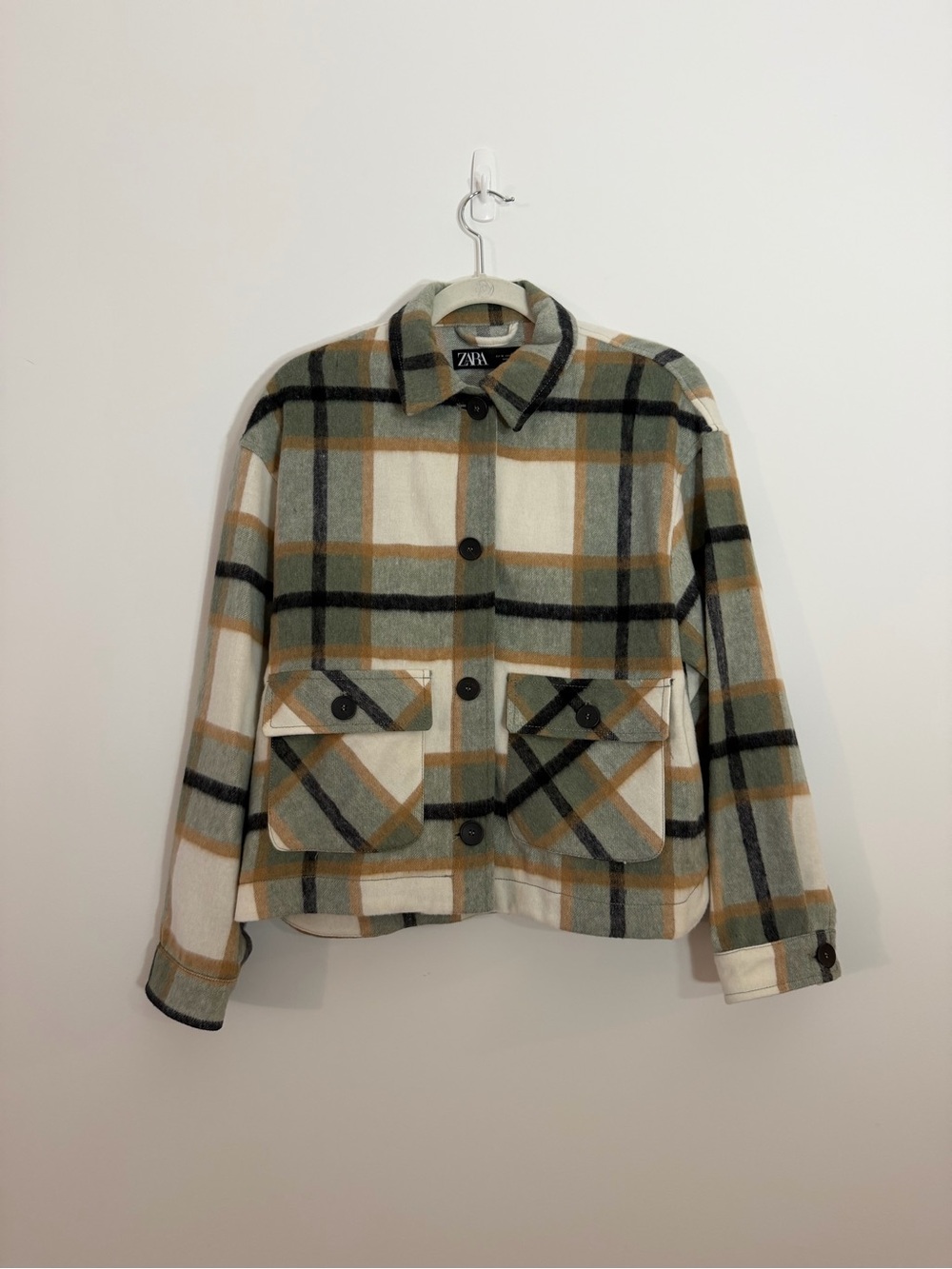 Zara Plaid Utility Jacket
